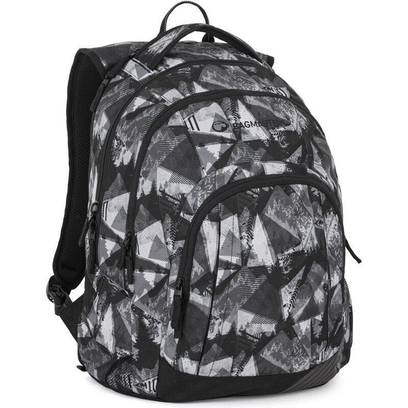 Bagmaster LINCOLN 26 A študentský batoh – čierno-biely 67556245