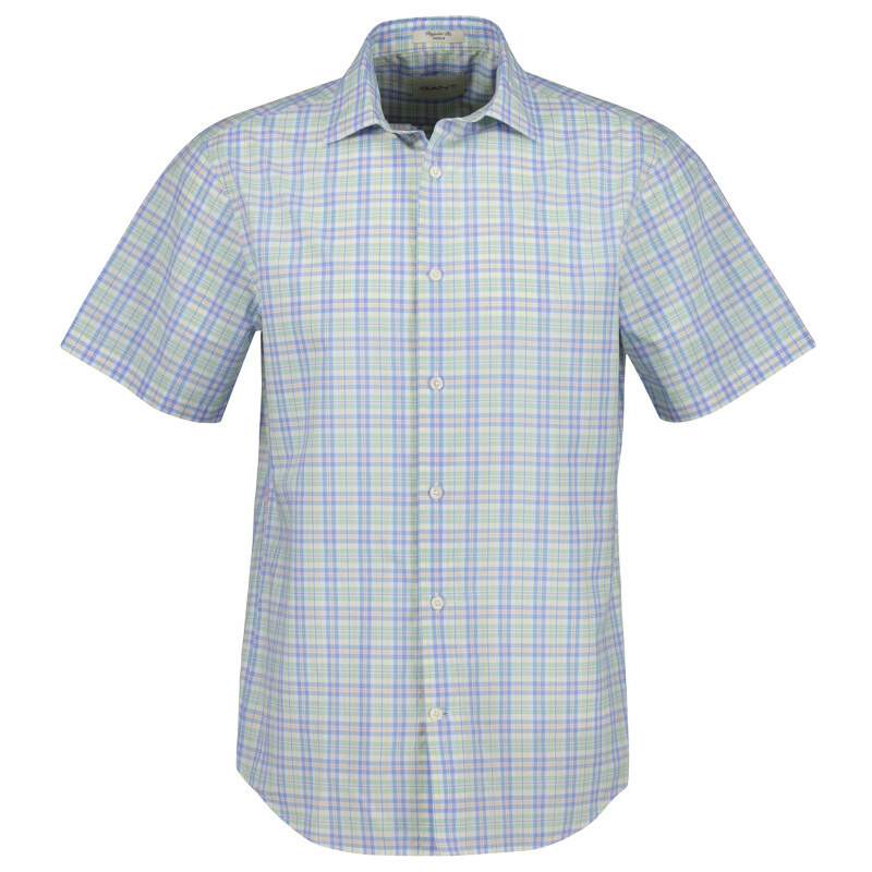 KOŠEĽA GANT REG POPLIN MULTI CHECK SS SHIRT LAVENDER BLUE 67556330