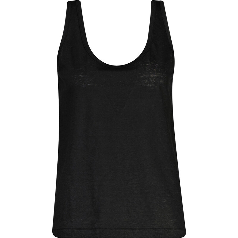 TOP GANT LINEN TANK TOP BLACK 67556355