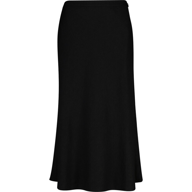 SUKŇA GANT FLARED LINEN BLEND SKIRT BLACK 67556360