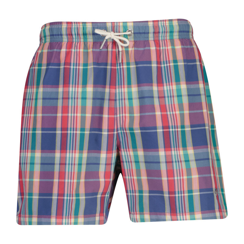 PLAVKY GANT MADRAS CHECK SWIM SHORTS ROSE RED 67556371