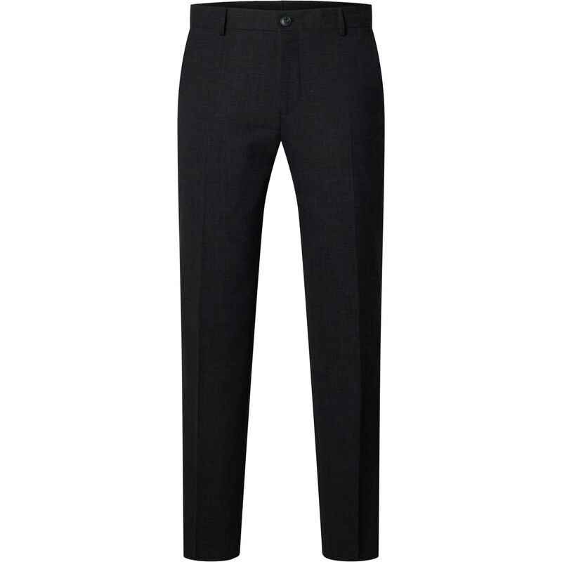 SELECTED Nohavice s pukmi SLHOASIS čierna melírovaná 67570966