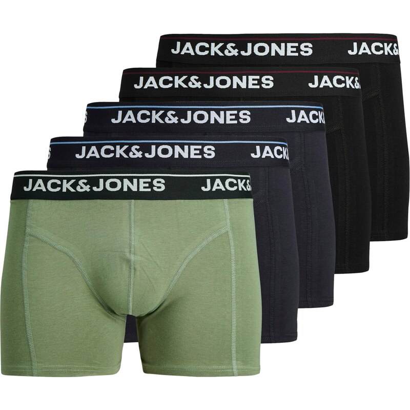 JACK & JONES Boxerky námornícka modrá / pastelovo zelená / čierna 67562235