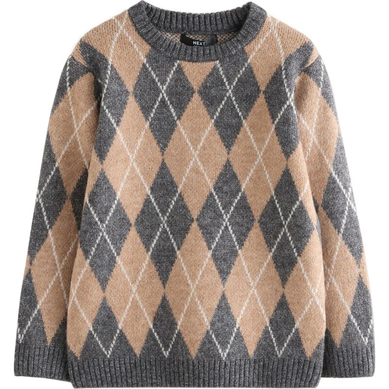 Next Sveter tmavobéžová / tmavosivá 67562274