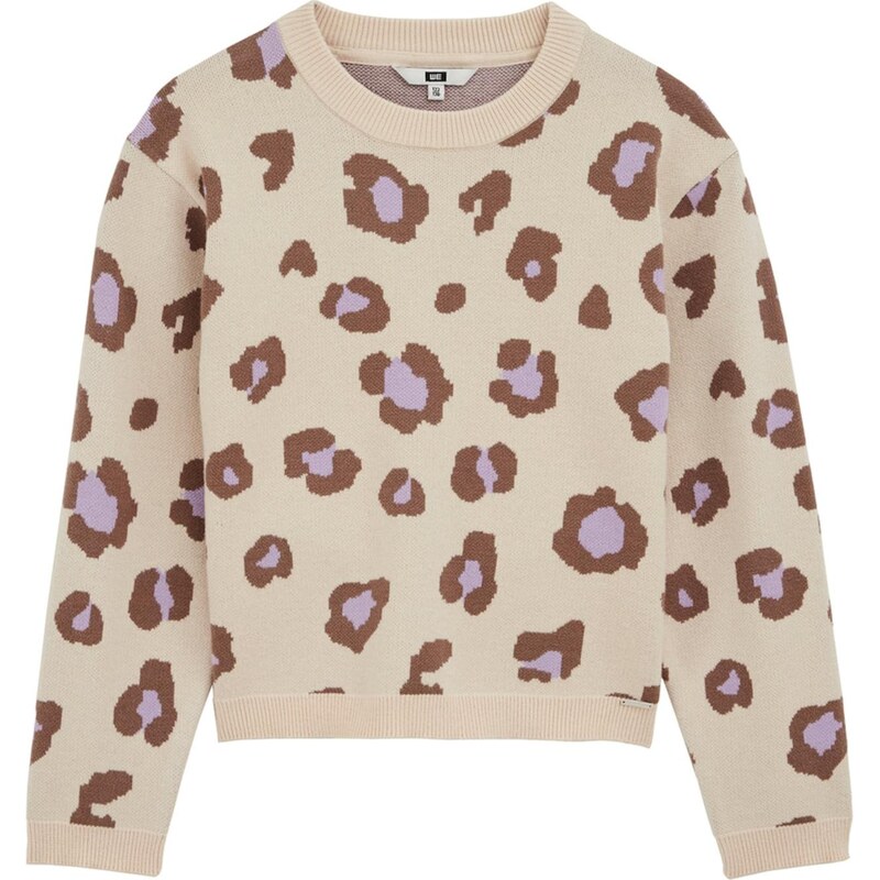 WE Fashion Sveter béžová / hnedá / fialová 67562300