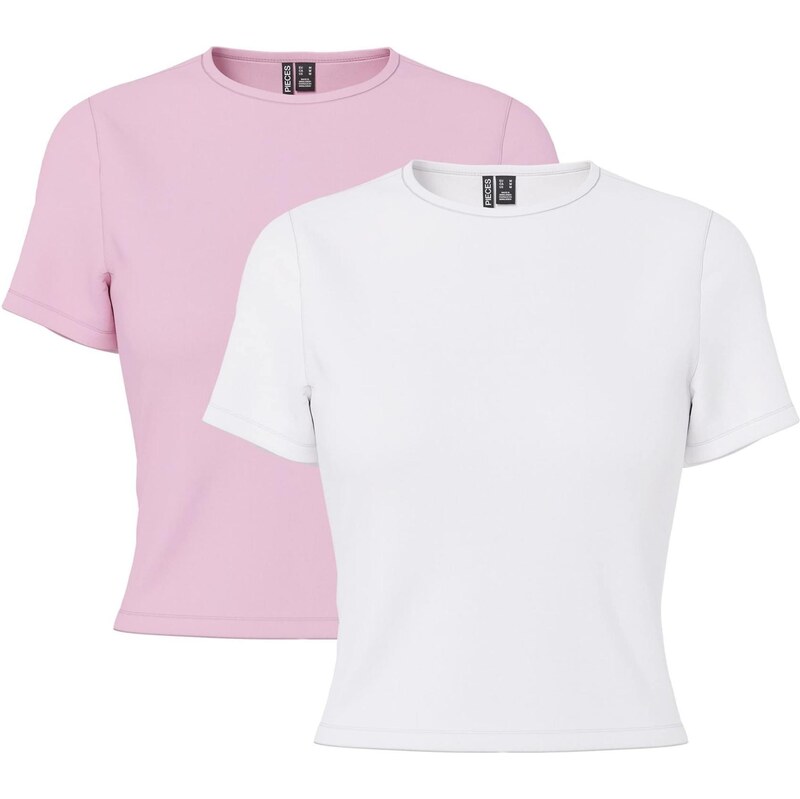 PIECES Tričko PCAmelia eozín / biela 67572196