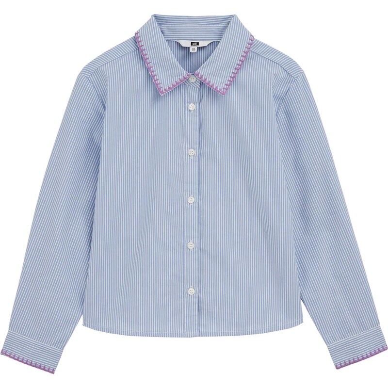 WE Fashion Blúzka svetlomodrá / svetlofialová / biela 67562425