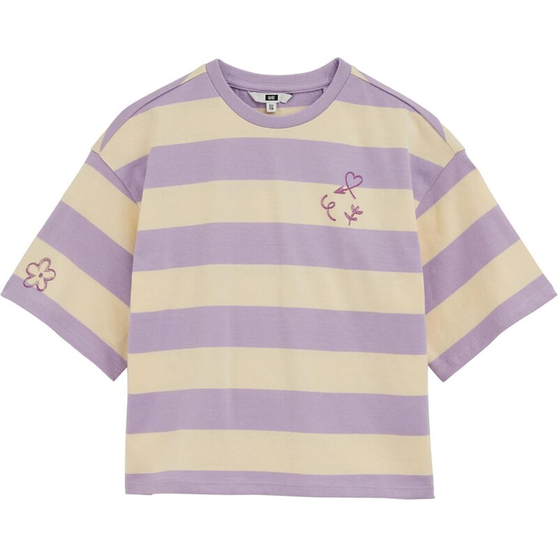 WE Fashion Tričko krémová / svetlofialová 67562449
