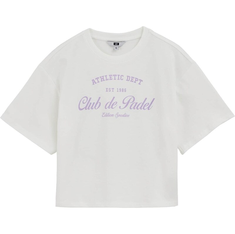 WE Fashion Tričko fialová / biela 67562438