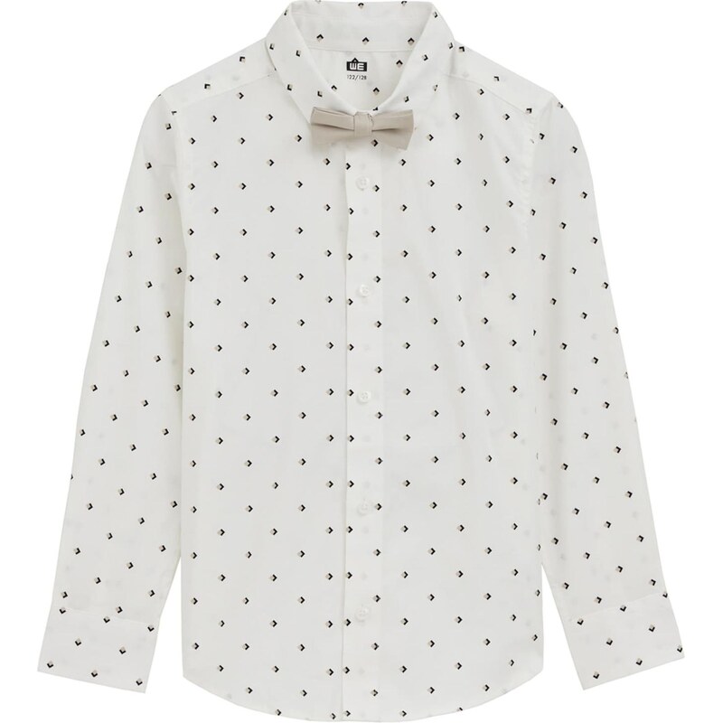 WE Fashion Košeľa béžová / krémová / čierna 67562439