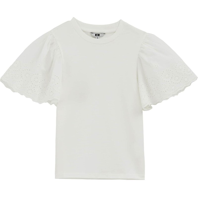 WE Fashion Tričko šedobiela 67562513