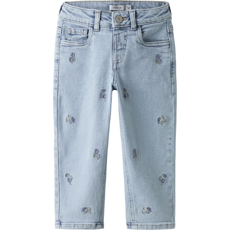 NAME IT Džínsy NMFBella modrá denim / svetlozelená / levanduľová 64087478