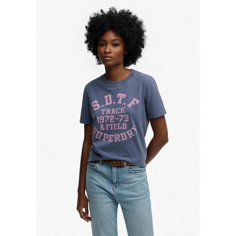 Superdry & Co Tričko námornícka modrá / ružová 67562521