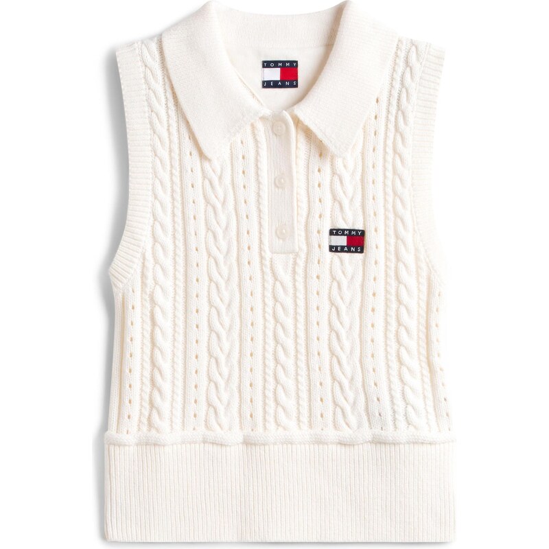 Tommy Jeans Vyšívaný top tmavomodrá / červená / biela 67562522