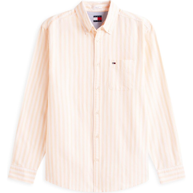 Tommy Jeans Košeľa pastelovo oranžová / biela 67562531