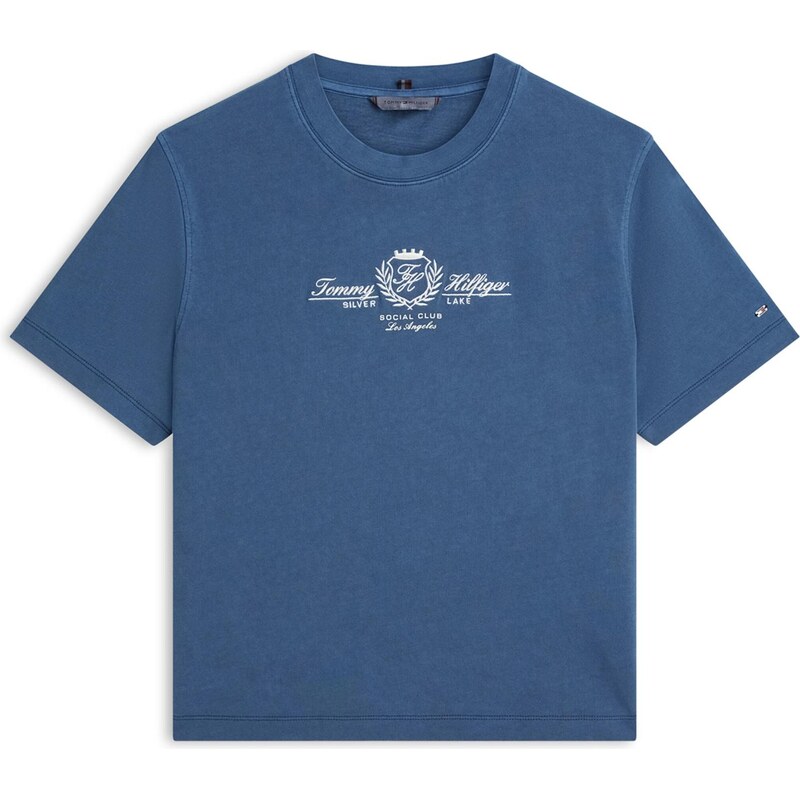 TOMMY HILFIGER Tričko enciánová / biela 67562561