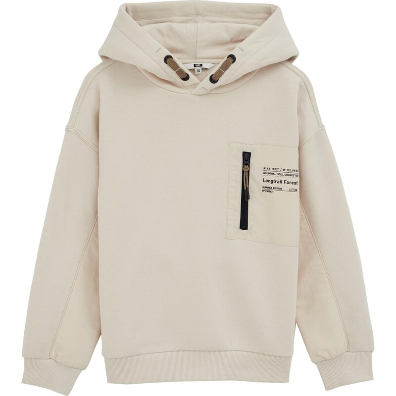 WE Fashion Mikina svetlobéžová / čierna 67562582