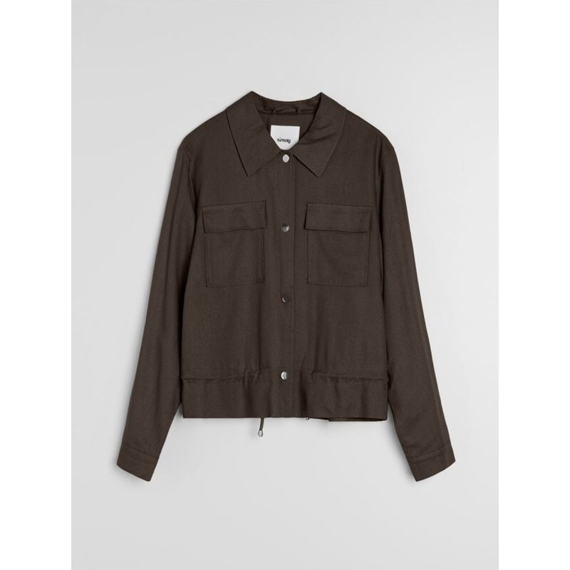 Sinsay - Bunda typu shacket - tmavohnedá 67559102