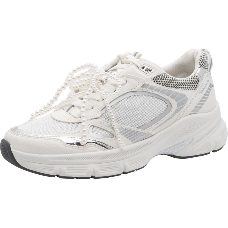 Tamaris Nízke tenisky strieborná / biela 67562611