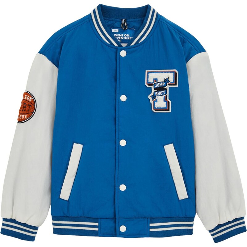 WE Fashion Prechodná bunda kobaltovomodrá / biela 67562699