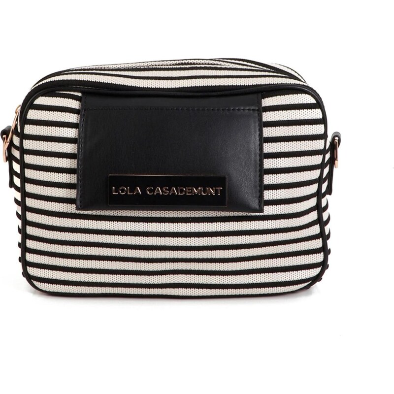 Lola Casademunt Taška cez rameno čierna / prírodná biela 67562704