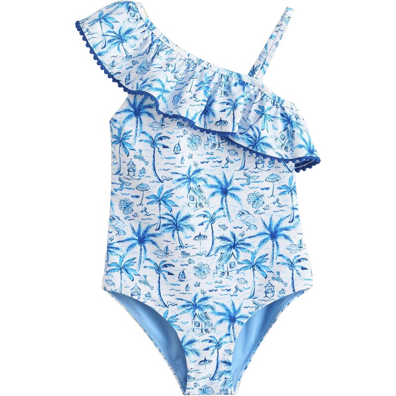 Next Jednodielne plavky modrá / biela 67562855