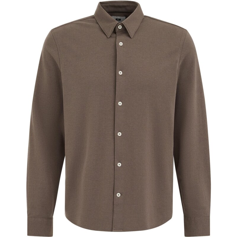 WE Fashion Košeľa tmavohnedá 67562843