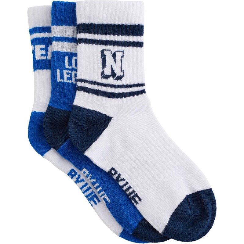 WE Fashion Ponožky indigo / kobaltovomodrá / biela 67562867