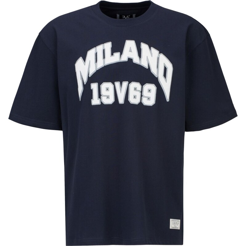 19V69 ITALIA Tričko Tamaro College námornícka modrá / biela 67562913