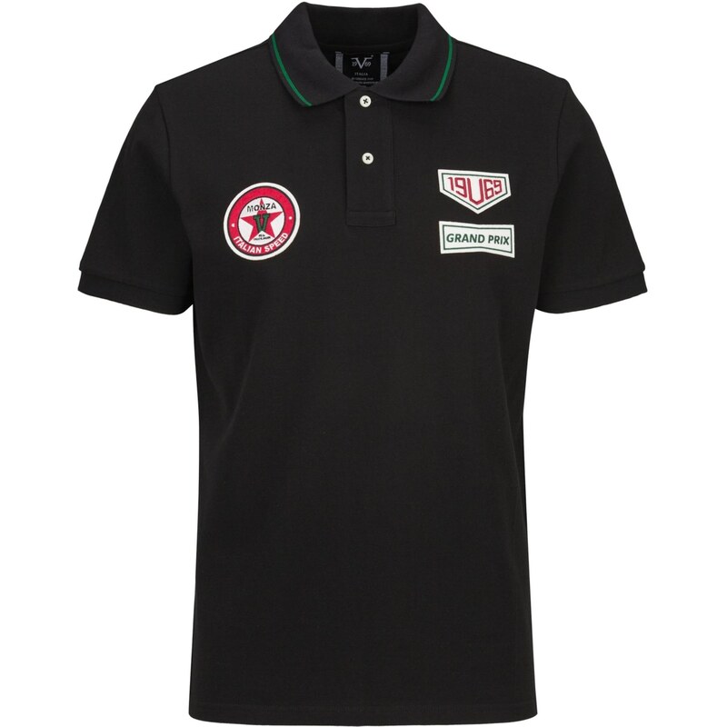 19V69 ITALIA Tričko Emilio Racing zelená / červená / čierna / biela 67562904