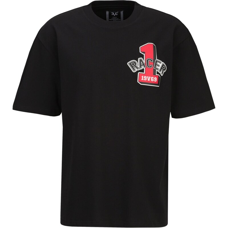 19V69 ITALIA Tričko Tamaro Racing červená / čierna 67562921