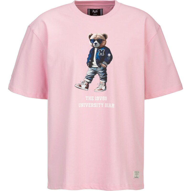 19V69 ITALIA Tričko Tamaro Bear hnedá / ružová / čierna / biela 67562922