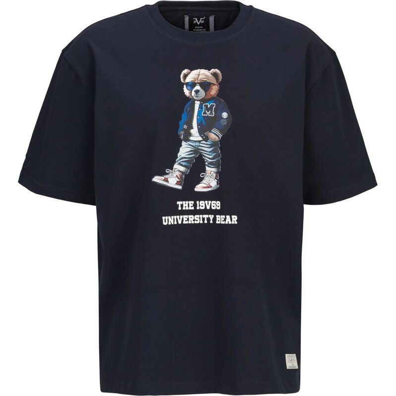 19V69 ITALIA Tričko Tamaro Bear námornícka modrá / zmiešané farby 67562896