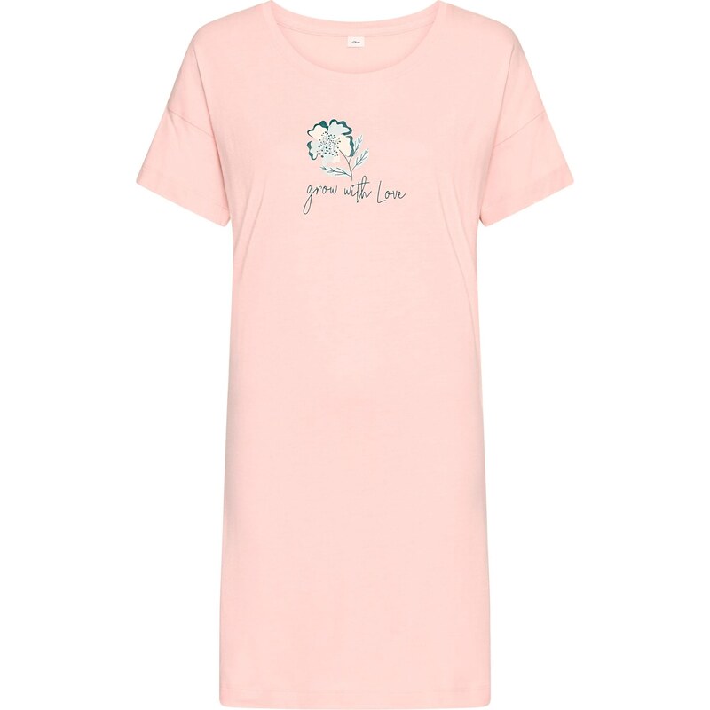 s.Oliver Nočná košieľka krémová / tmavozelená / ružová 67563061