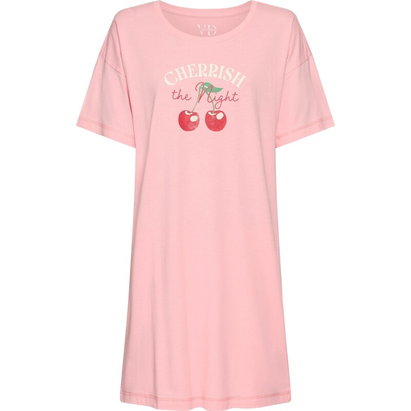VIVANCE Nočná košieľka ružová / krvavo červená / biela 67563067