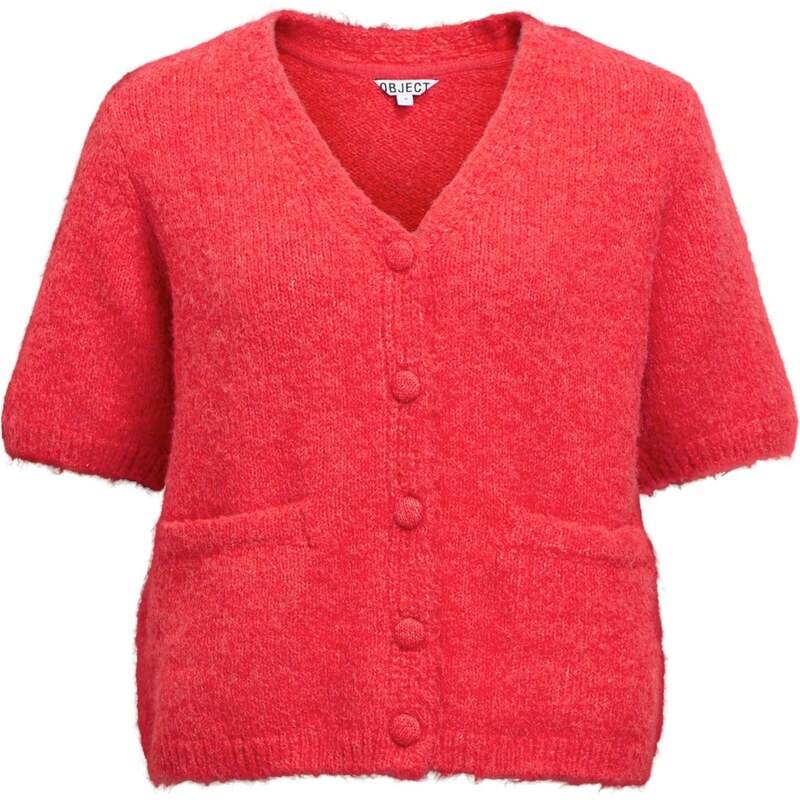 OBJECT Kardigán OBJSaggia červená melírovaná 67563084