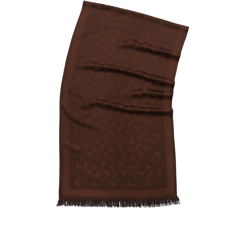 COACH Šál Bias Signature C hnedá / čokoládová 67563089