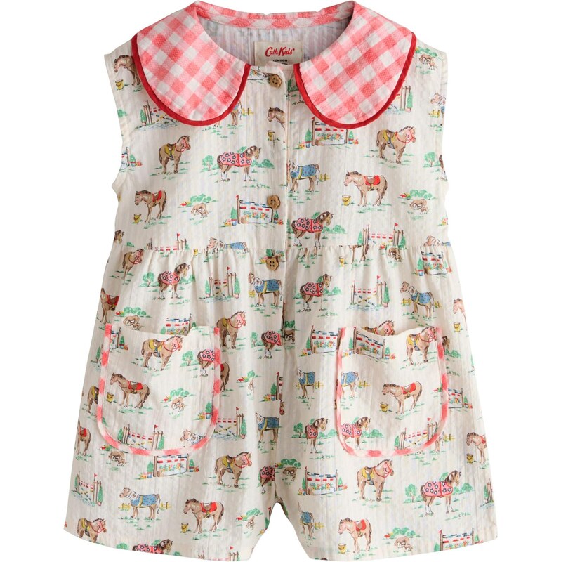 Next Overal Cath Kidston zelená / červená / biela 67563245