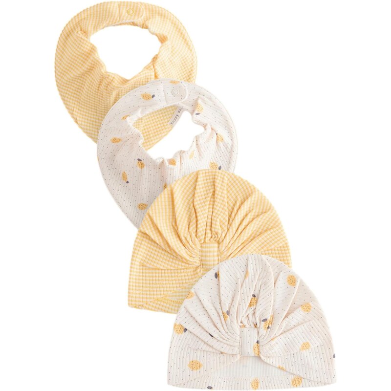 Next Čiapky námornícka modrá / pastelovo žltá / šedobiela 67563204