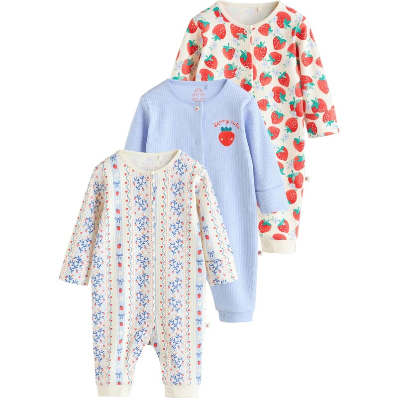 Next Pyžamo krémová / modrosivá / zelená / červená 67563216