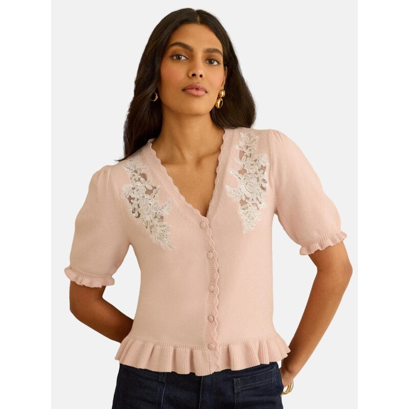 love & roses Kardigán rosé / biela 67563253