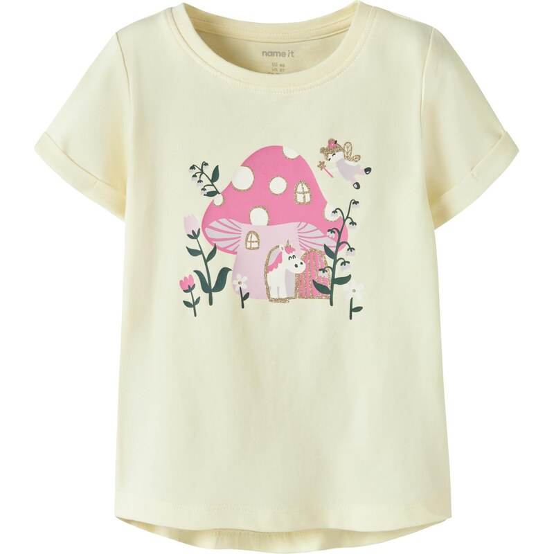 NAME IT Tričko NMFVIX svetložltá / tmavozelená / ružová / svetloružová 67563287