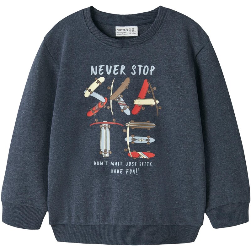 NAME IT Mikina NMMVAlexander svetlobéžová / modrá melírovaná / 67563299