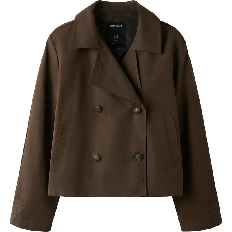NAME IT Kabát NKFMADELIN čokoládová 67563302