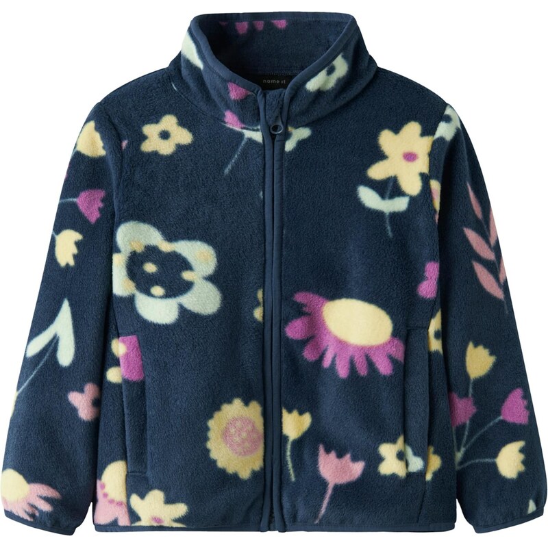 NAME IT Flisová bunda NMFMEEKO námornícka modrá / svetložltá / mätová 67563311