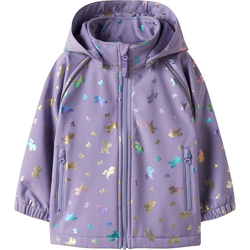 NAME IT Funkčná bunda NMFALFA08 zlatá / zelená / fialová 67563323