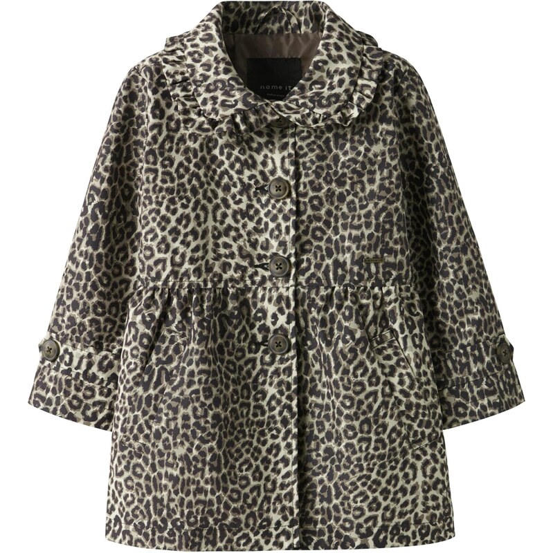 NAME IT Kabát NMFMADELIN nebielená / olivová / čierna 67563322