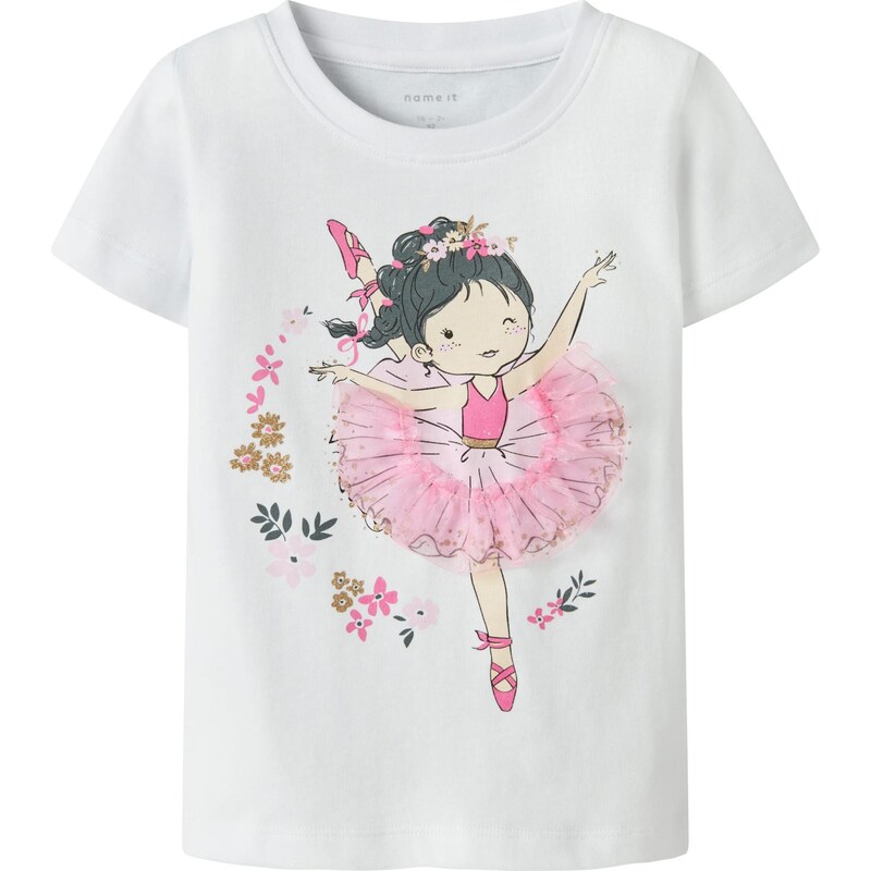 NAME IT Tričko NMFDEPPA béžová / ružová / čierna / biela 67563367