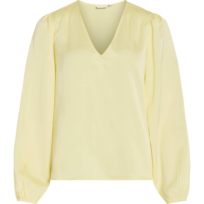 VILA Blúzka VIELLETTE pastelovo žltá 67563430