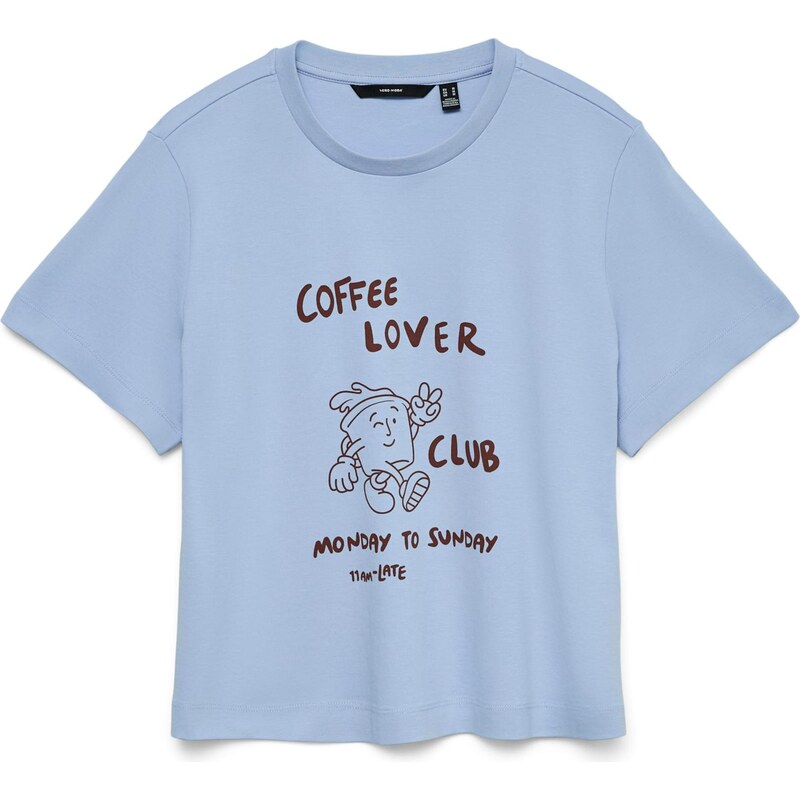 VERO MODA Tričko hnedá / levanduľová 67563445